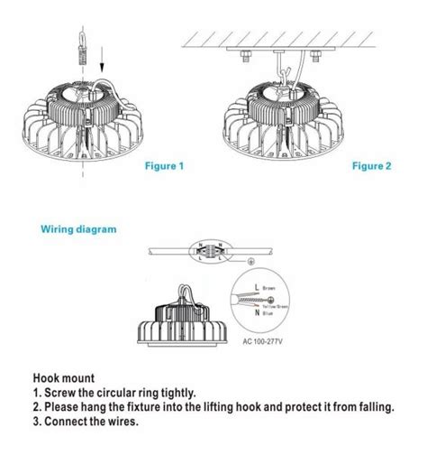 hang ufo led from 4 square metal box|ufo high bay wiring diagram.